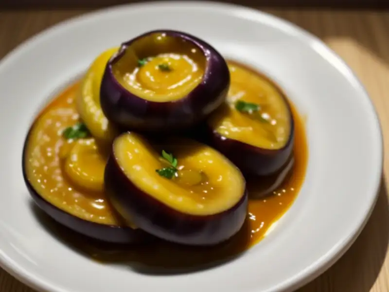 Creme aus gegrillten Auberginen mit Zitrone
