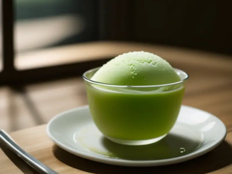 Eisgekühlter thailändischer grüner Milchtee