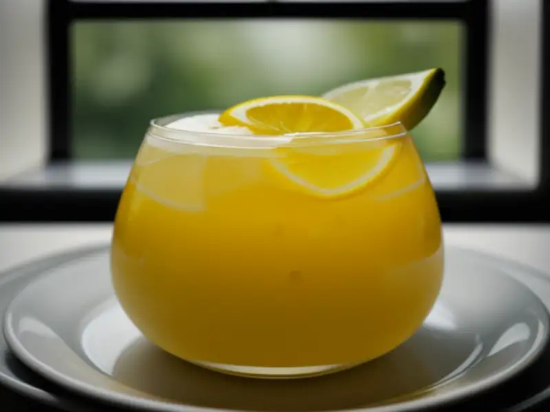 Hausgemachter Holundersirup mit Zitrone