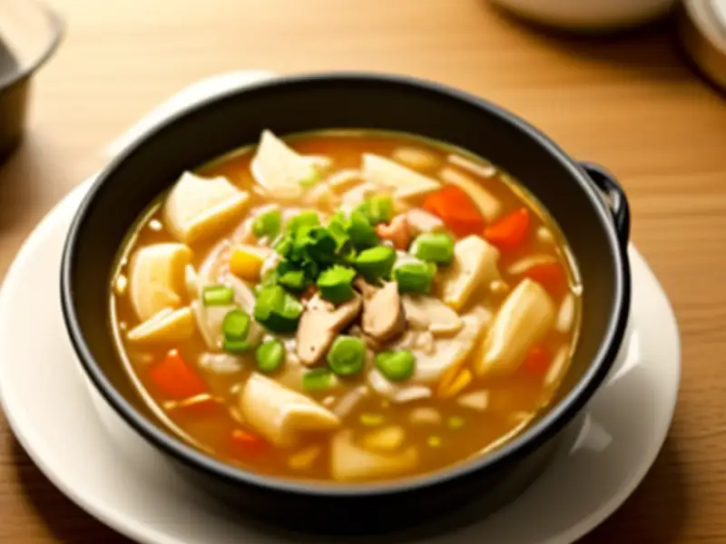 Hühnersuppe mit Kimchi