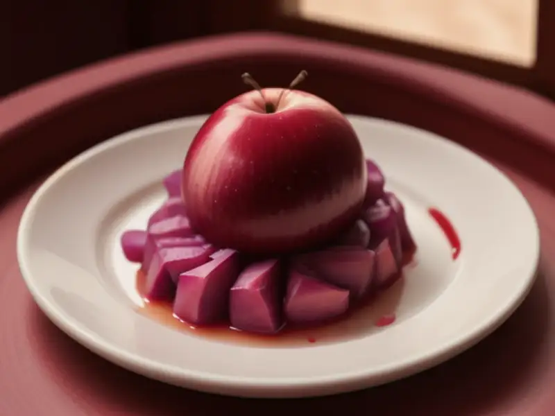 Rotkohl mit Äpfeln und Gewürzen
