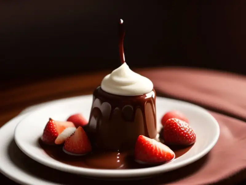 Schokoladenfondue mit frischem Obst