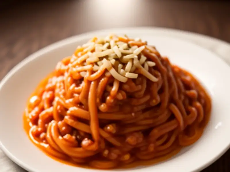 Spaghetti mit Chili-Hackfleischsauce