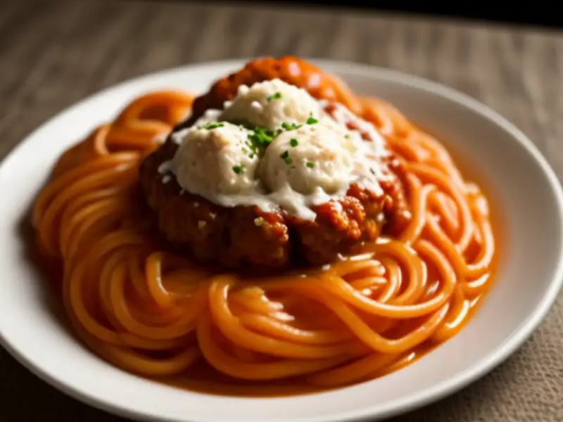 Italoamerikanische Spaghetti mit Fleischbällchen